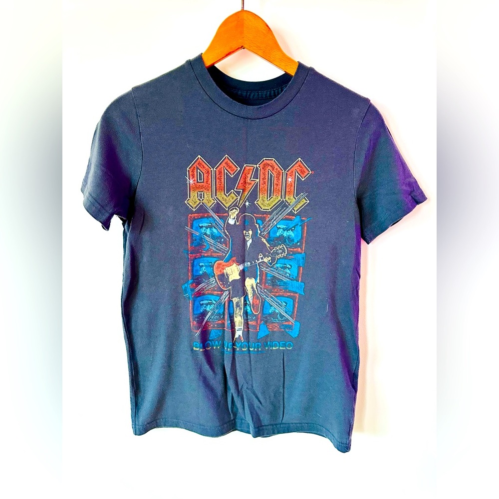 AC/DC Kids Blue Graphic T-Shirt